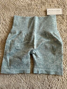 Astoria activewear Light Blue Seamless High-Waist Bike Shorts